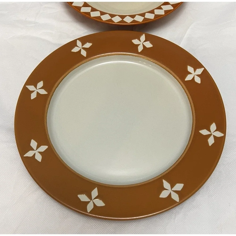 Vtg Pottery Barn Dune Persimmon Dinnerware Set Plate Bowl MCM Boho Replacement